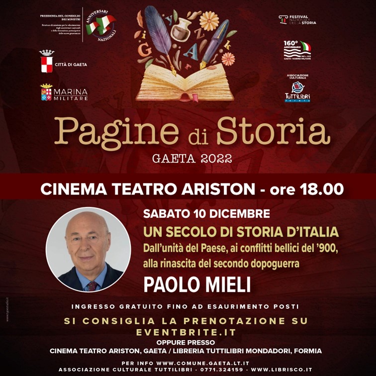 "Pagine di Storia", Paolo Mieli ospite del Cinema Teatro Ariston per l'ultimo appuntamento della rassegna