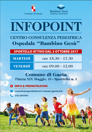 Apre l'Infopoint del Centro di Consulenza Pediatrica Ospedale  Bambino Gesù 