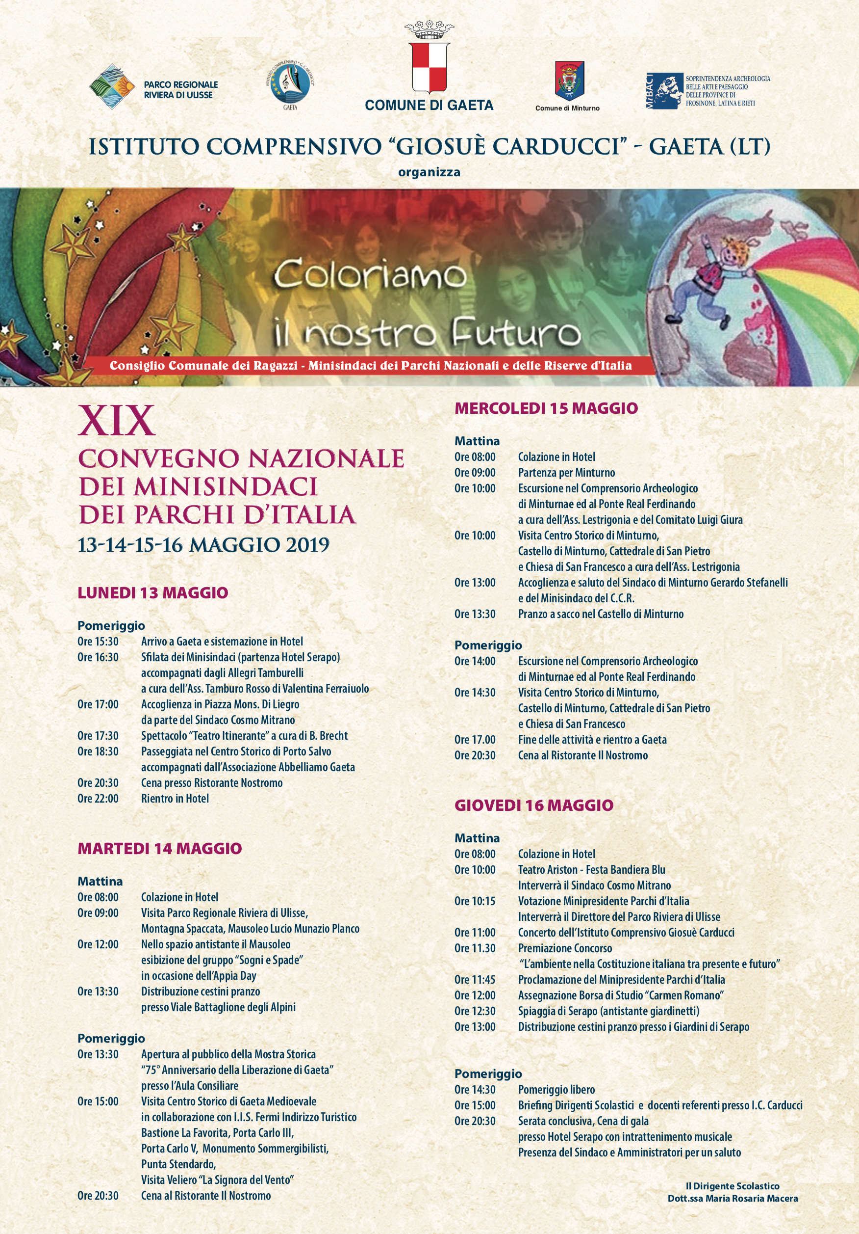 "Coloriamo il nostro futuro" - XIX Convegno nazionale dei Minisindaci dei Parchi d'Italia. 