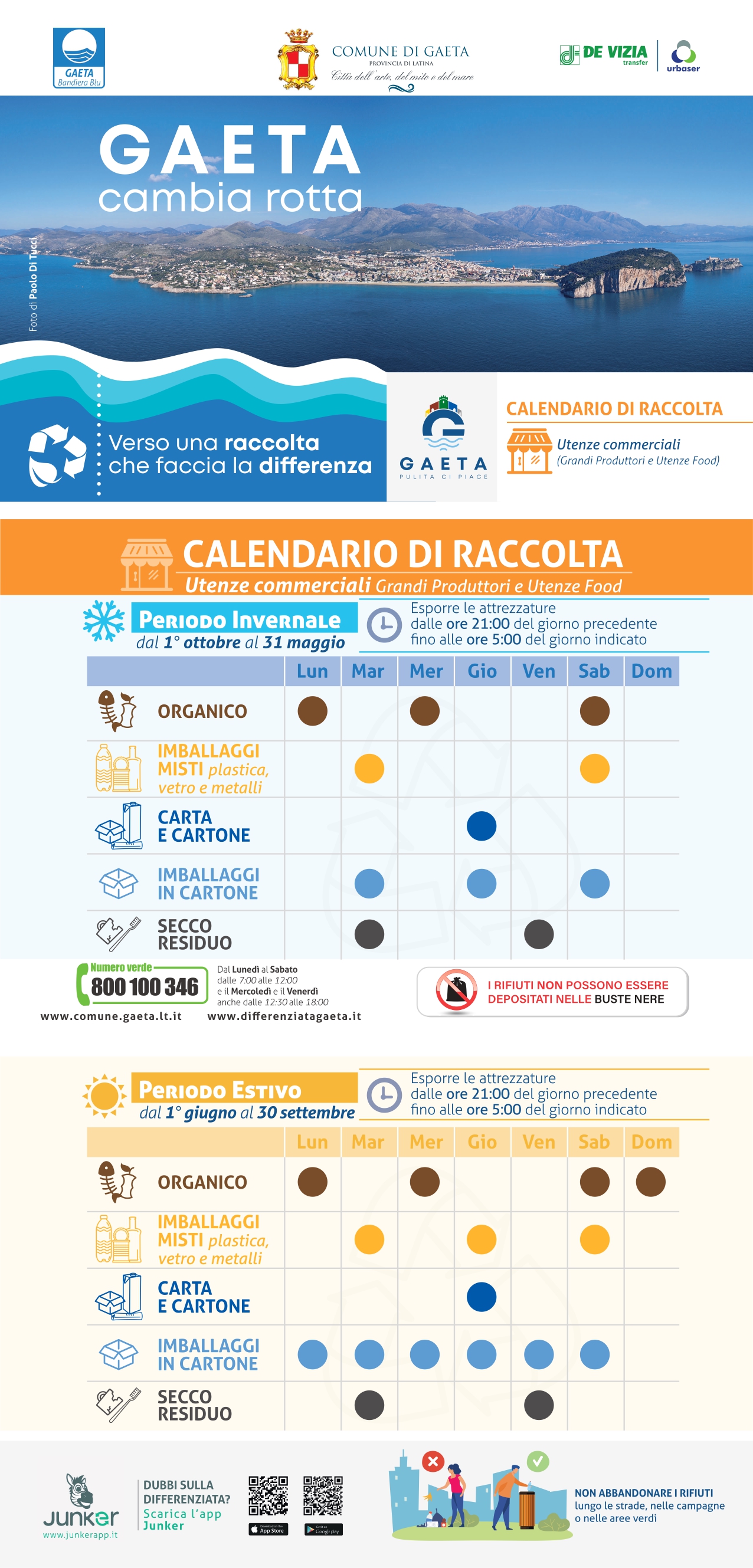 Calendario raccolta utenze commerciali