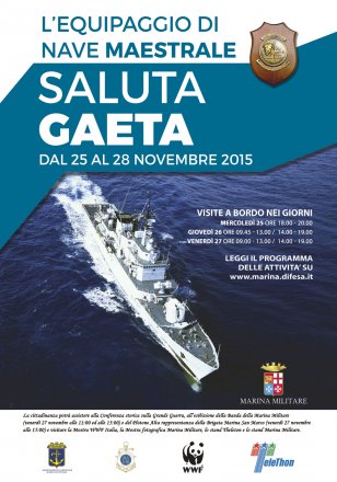 Locandina Nave  Maestrale a Gaeta