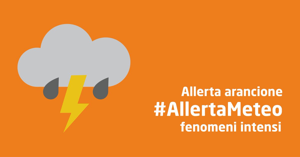 Allerta meteo arancione per sabato 26 novembre
