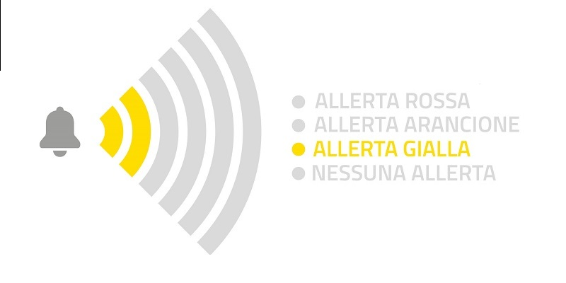 Allerta meteo gialla per giovedì 2 marzo