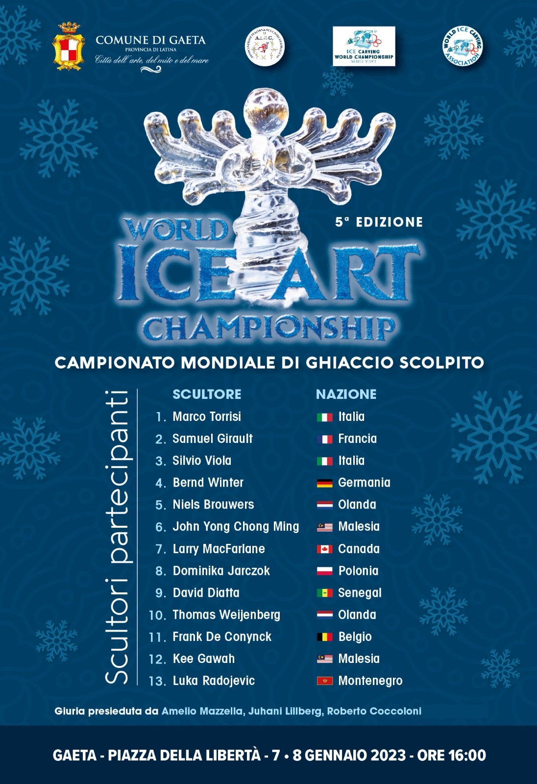 Capodanno, un grande successo in attesa della 5° edizione del Campionato Mondiale di Ghiaccio Scolpito il 7 e 8 gennaio. Capodanno, un grande successo in attesa della 5° edizione del Campionato Mondiale di Ghiaccio Scolpito il 7 e 8 gennaio.