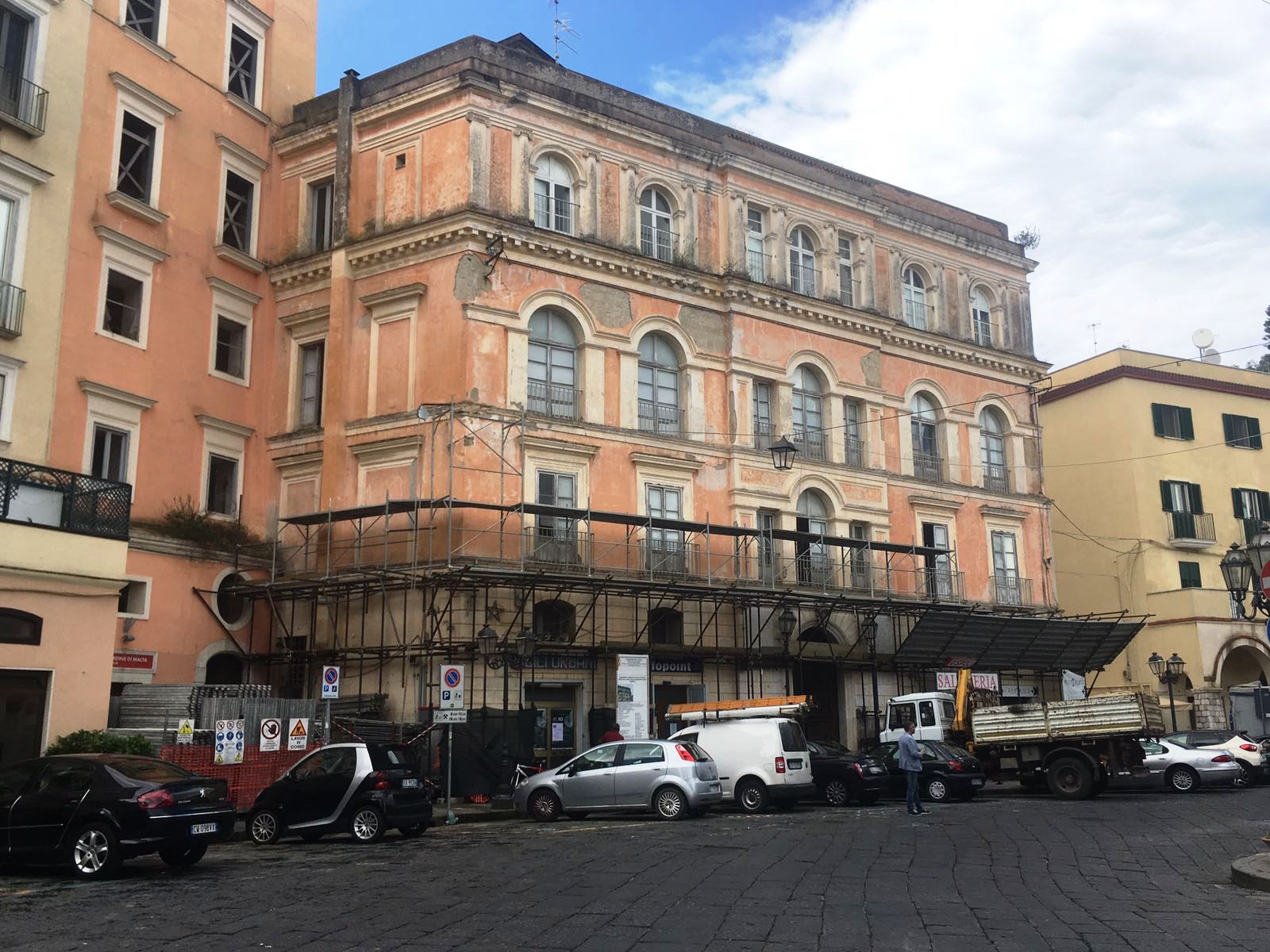 Ex Palazzo Municipale, consegnata l'area per i lavori di restauro