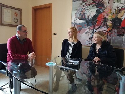 Il Sindaco Mitrano riceve il Console dell'Estonia presso l'Ambasciata di Roma Gerli Roos. 