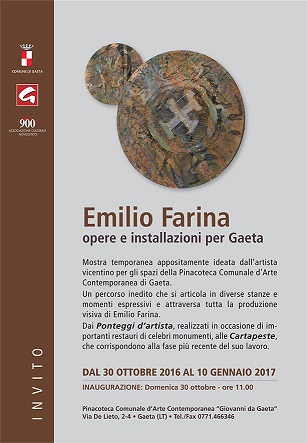 In Pinacoteca Emilio Farina Opere e installazioni per Gaeta In Pinacoteca Emilio Farina Opere e installazioni per Gaeta