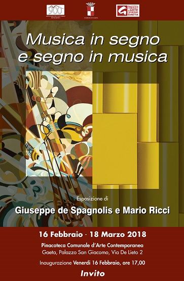 “Musica in segno e segno in musica”: Le Opere di Giuseppe De Spagnolis e Mario Ricci in Mostra “Musica in segno e segno in musica”: Le Opere di Giuseppe De Spagnolis e Mario Ricci in Mostra