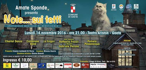Per il tetto della chiesa dei SS. Cosma e Damiano .....Note sui tetti: Spettacolo musicale di beneficenza Lunedì 14 novembre 2016, ore 21 Teatro... Per il tetto della chiesa dei SS. Cosma e Damiano .....Note sui tetti: Spettacolo musicale di beneficenza Lunedì 14 novembre 2016, ore 21 Teatro...