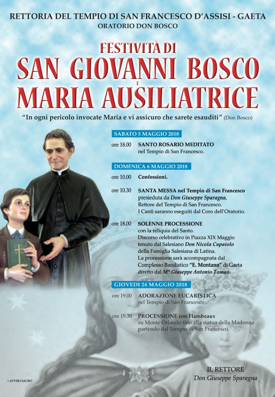 Processione S. Giovanni Bosco, emanate le ordinanze