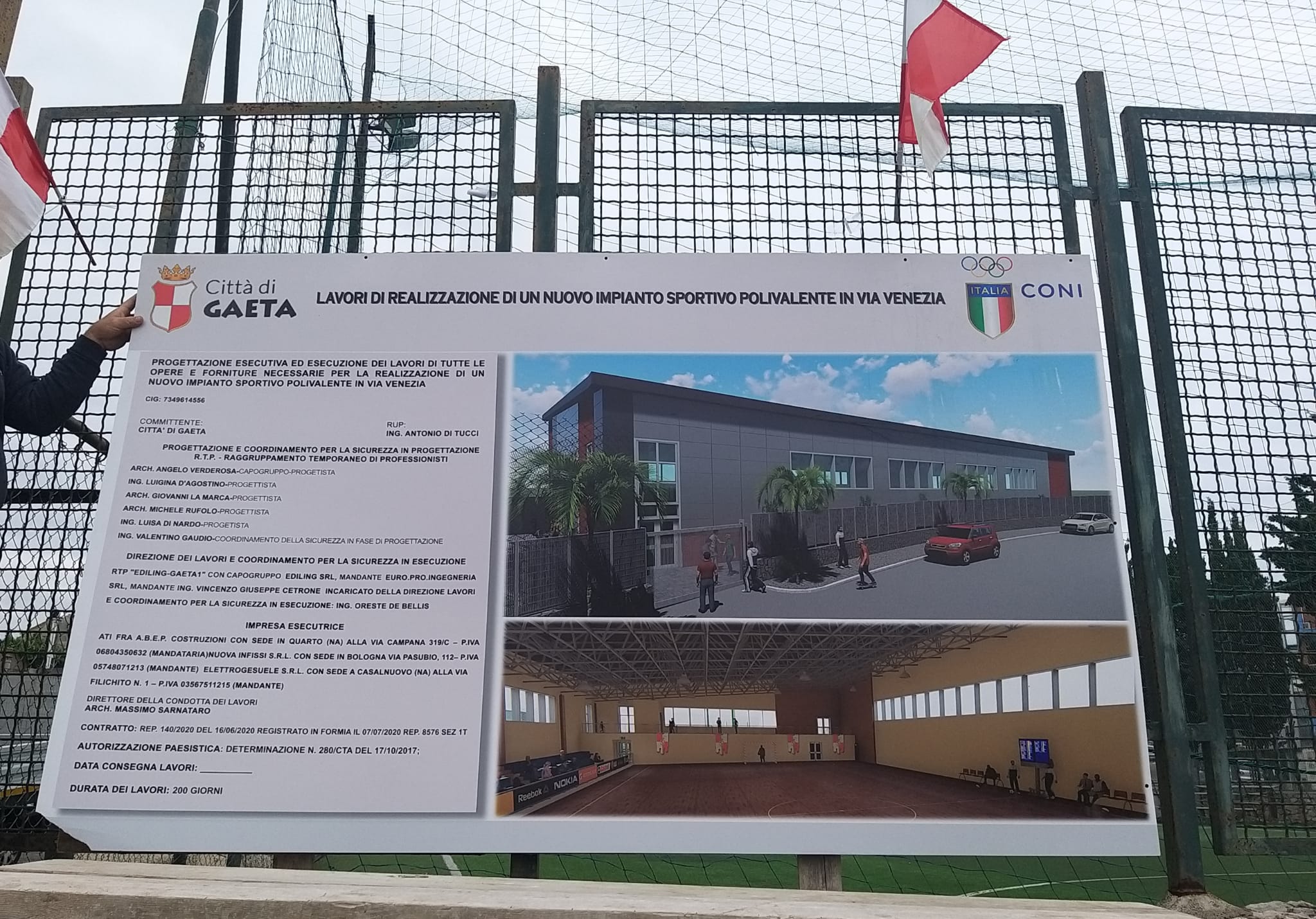 Realizzazione del nuovo impianto Sportivo Polivalente in Via Venezia