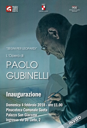 Segni per Leopardi: La Mostra di Paolo Gubinelli alla Pinacoteca Comunale   Vernissage 4 febbraio 2018, ore 11 