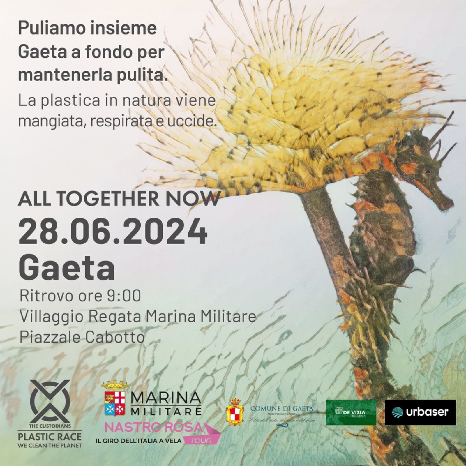 The Custodians Plastic Race, format di pulizia sistematica di tutto il territorio, urbano e naturale, farà tappa a Gaeta il 28 giugno 2024 come pa... The Custodians Plastic Race, format di pulizia sistematica di tutto il territorio, urbano e naturale, farà tappa a Gaeta il 28 giugno 2024 come pa...