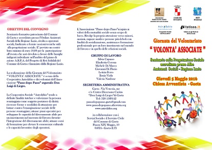 "Volontà Associate", il seminario formativo del progetto Reti Solidali 