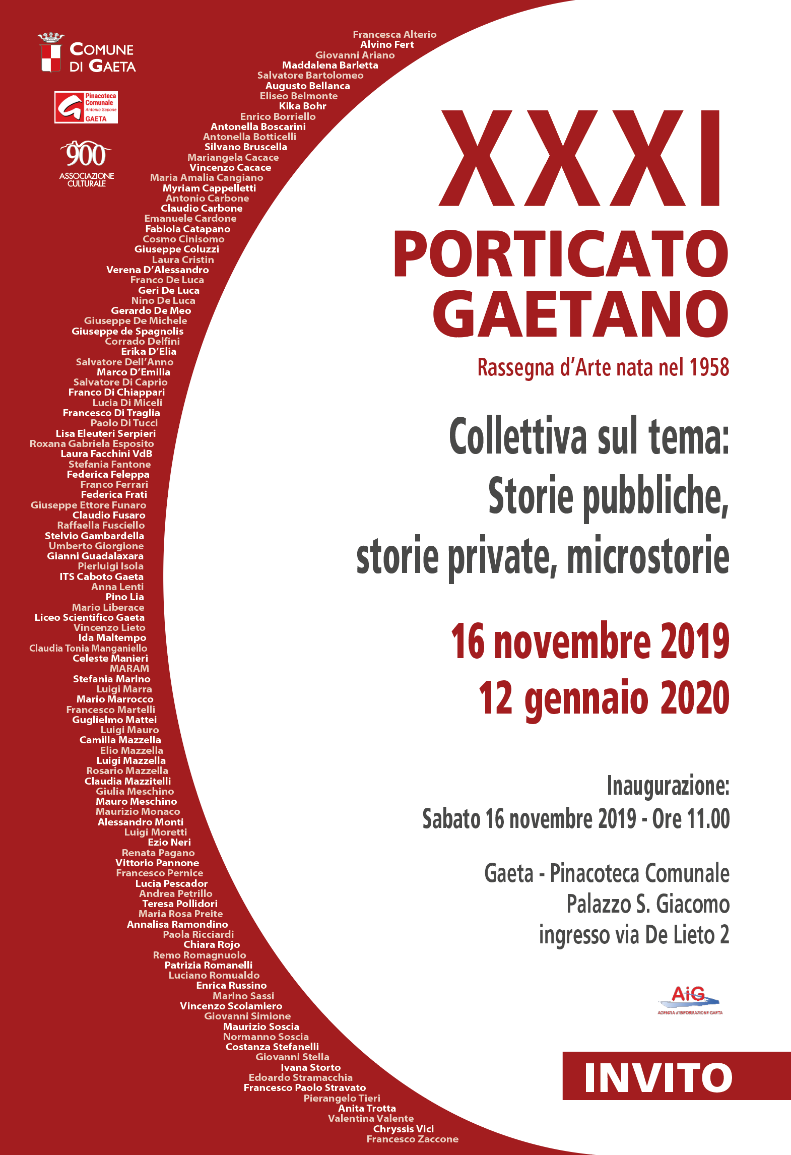 XXXI Edizione del Porticato Gaetano, il vernissage