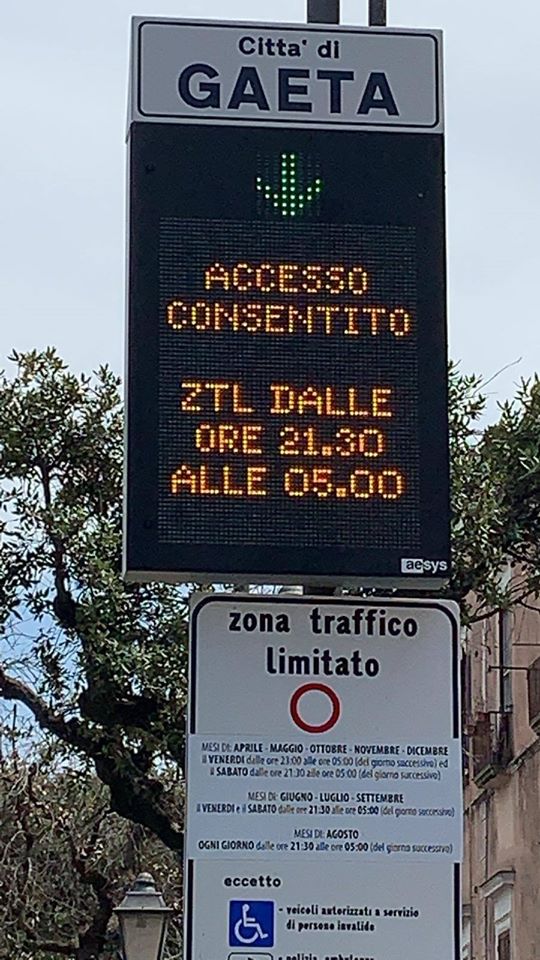 ZTL GAETA SANT'ERASMO, ATTIVA DAL 14 APRILE - Da domani le procedure di rinnovo degli abbonamenti per la sosta ed i permessi per la zona a traffico...